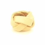 Pierścień pleciony - skórzany jasny