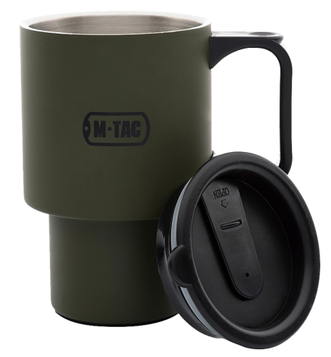Kubek M-TAC termiczny z pokrywką zwężany 450ml OLIVE.png
