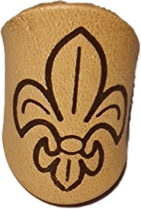 Pierścień wypalany - lilijka kontur