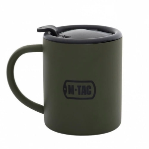 Kubek M-Tac termiczny z pokrywką 280 ml OLIWKOWY